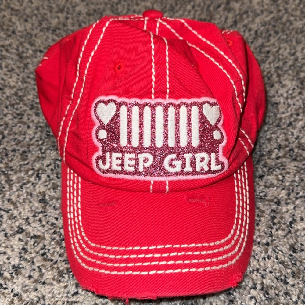 Red Jeep Girl Cap